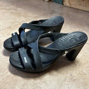 Crocs Shoes Cyprus Iv Black Heels Womens size Women 7 (14558)
